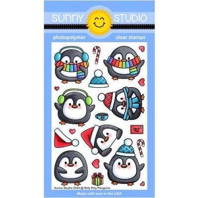 Sunny Studios Stempel - Roly Poly Penguins